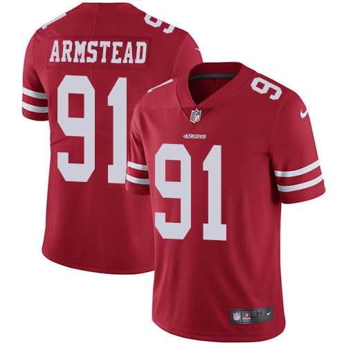 Nike San Francisco 49ers #91 Arik Armstead Red Team Color NFL Vapor Untouchable Limited Jersey,We sell and wholesale Nike San Francisco 49ers #91 Arik Armstead Red Team Color NFL Vapor Untouchable Limited Jersey on line form chian!